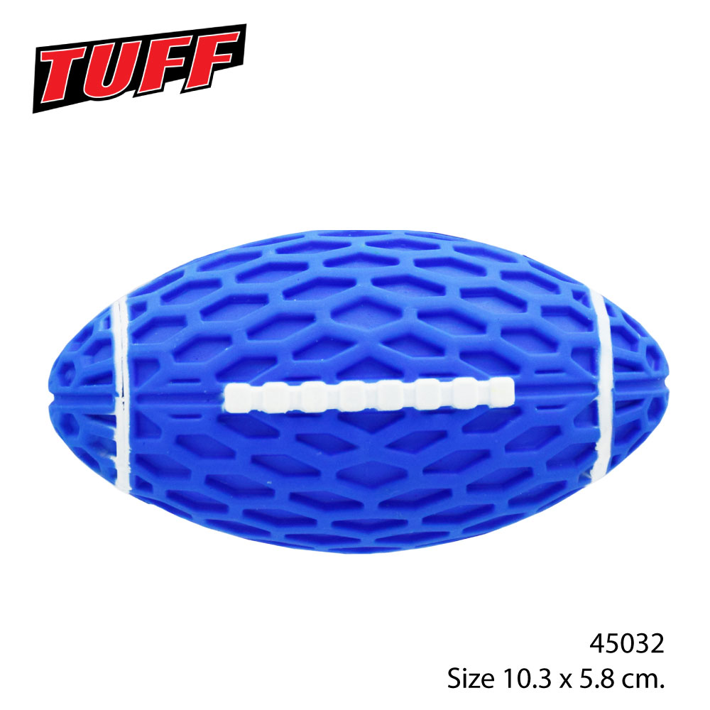 Tuff Rugby TUFF Bouncy Rugby ของเล่นสุนัข ของเล่นลูกรักบี้ บีบมีเสียง สำหรับสุนัข ...
