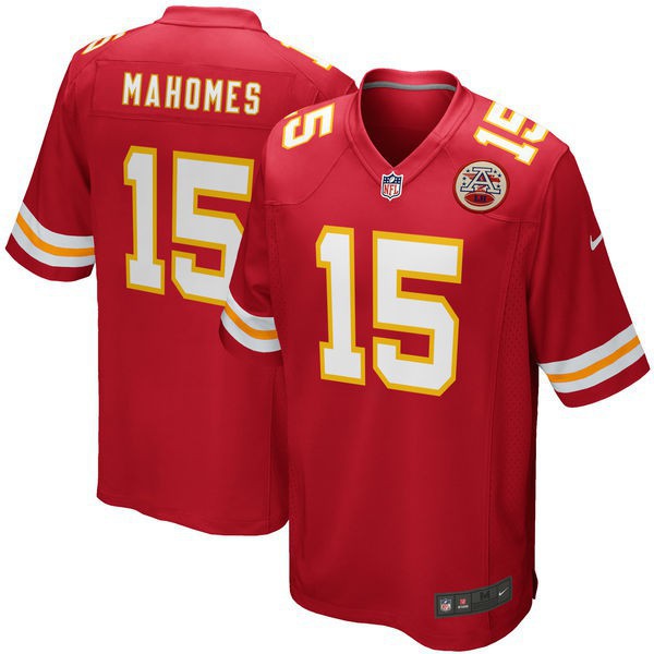 NFL Football Jerseys Mens Chiefs 15 Patrick Mahomes Football Jersey Red