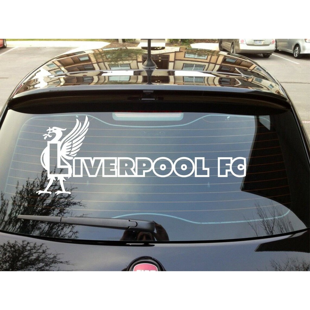 สติ๊กเกอร์ตัด สำหรับ แต่งรถ กระจกหลัง ทีม ฟุตบอล ลิเวอร์พูล 60x23 ซม. PVC Car Decal Liverpool FC ใหญ่ die-cut 60x23cm.