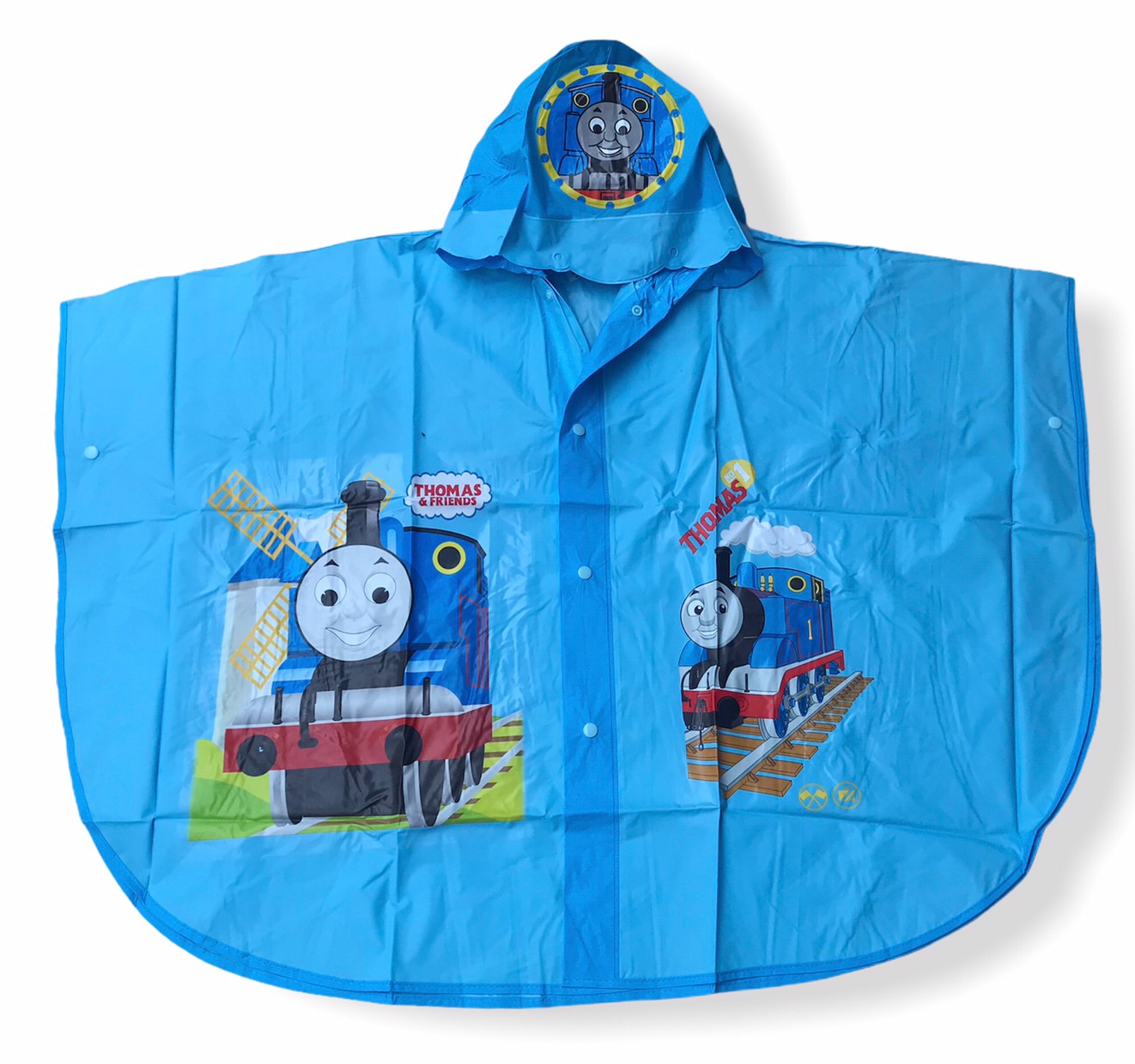 เสื้อกันฝนเด็กค้างคาว พิมพ์ลายรถไฟ Size ; 8 - 12 ปี