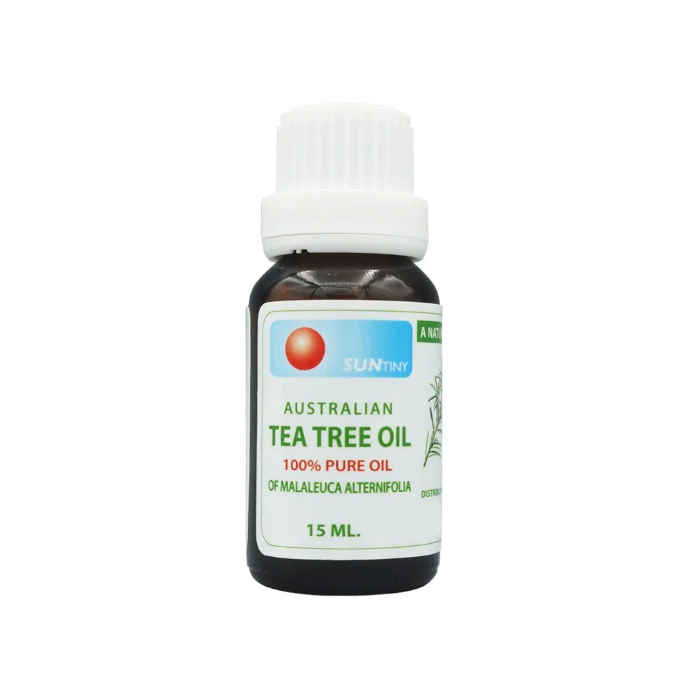 Hot Sale Organic Pavilion น้ำมันหอมระเหยออร์แกนิค ทีทรีออยล์ 100% Sun Tiny Australian Tea Tree Oil (15ml) ราคาถูก เทียนหอม เทียนหอมคริสมาส