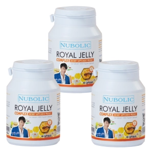 ภาพหน้าปกสินค้าแท้100% Royal jelly nc รุ่นใหม่ นมผึ่งหมากปริญ นมผึ้งนูโบลิค นมผึ้ง 6% 40 เม็ด 1650 mg 3 กระปุก มี QR code ที่เกี่ยวข้อง