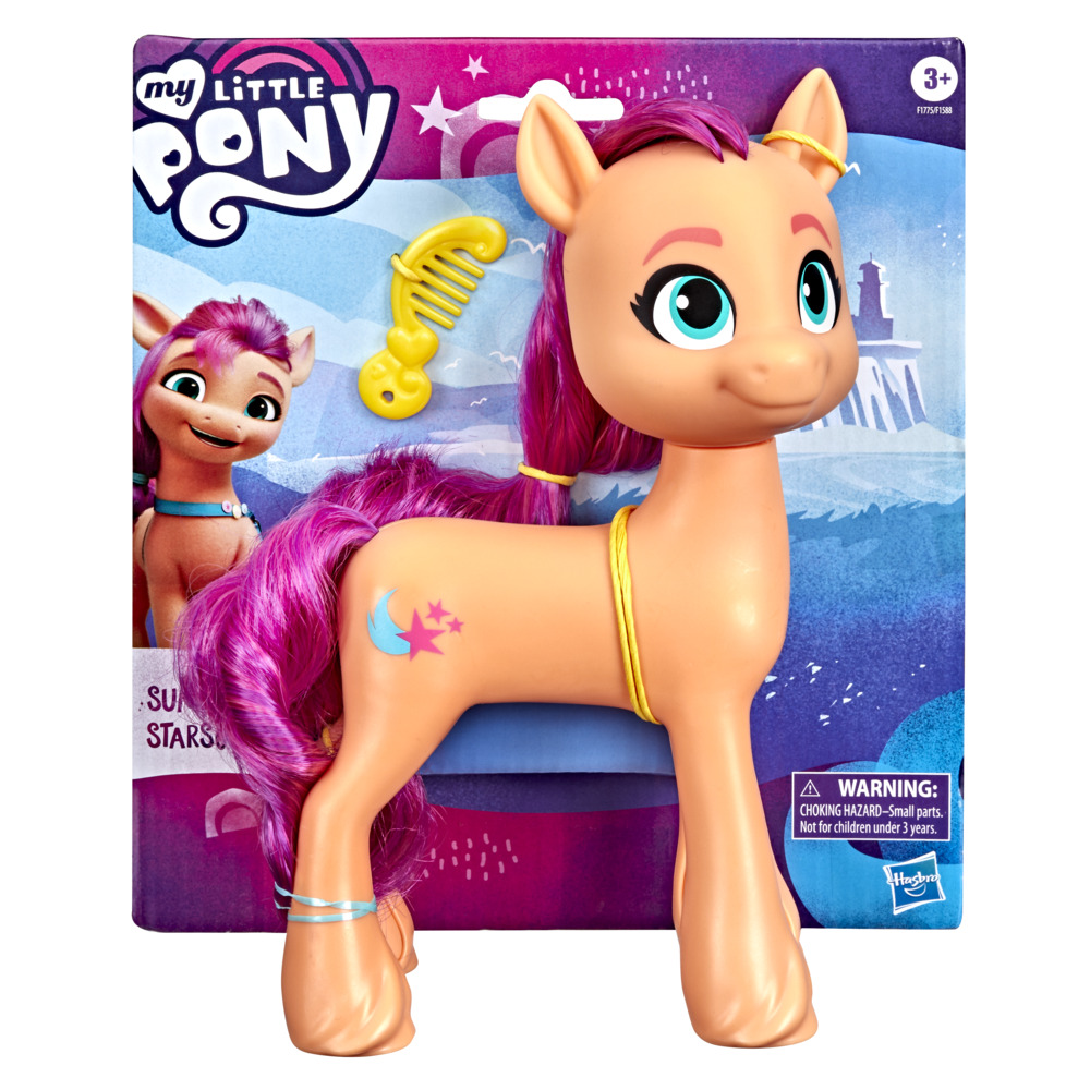 Hasbro My Little Pony A New Generation Rainbow Reveal Sunny Starscout Toy – 6-Inch Orange Pony With 17 Accessories & Hidden Rainbow Braid