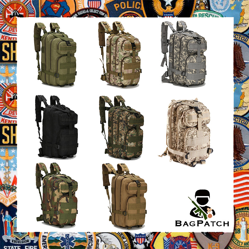 Bagpatch กระเป๋าเป้ รุ่น3P สี ดำทรายเขียวมัลติแคม ดิจิตอลเขียวดิจิตอลทรายสีACUพรางทบ. อุปกรณ์อะไหล่ปีนบีบีกัน สำหรับเล่น กีฬาประเภทยิง ปืนแอร์ซอฟต์ บีบีกัน ปืนลมอัดแก๊ส ปืนแอร์ซอฟต์  #00000225