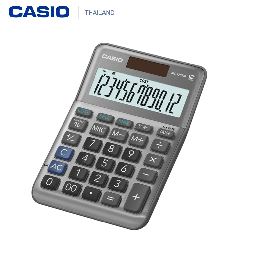 Casio เครื่องคิดเลข MS-120FM MS-120FM-PK ประกันศูนย์เซ็นทรัลCMG2 ปี จากร้าน M&F888B