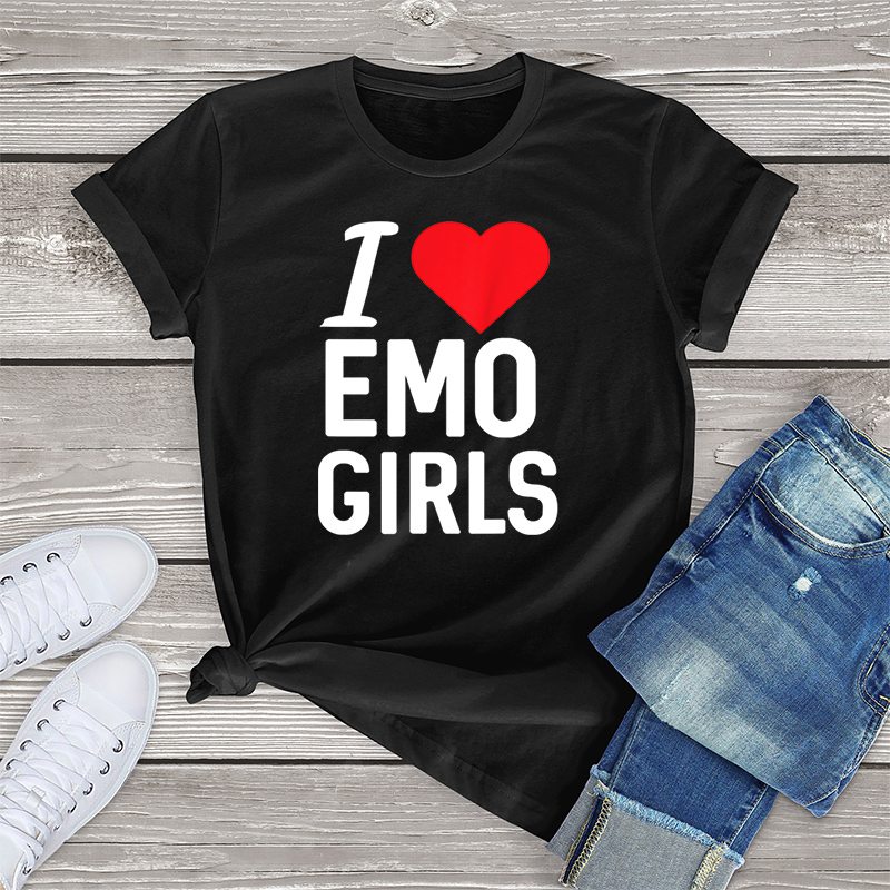 I Love Emo Girls Shirt I Heart Emo Girls Tshirt' Women's Plus Size