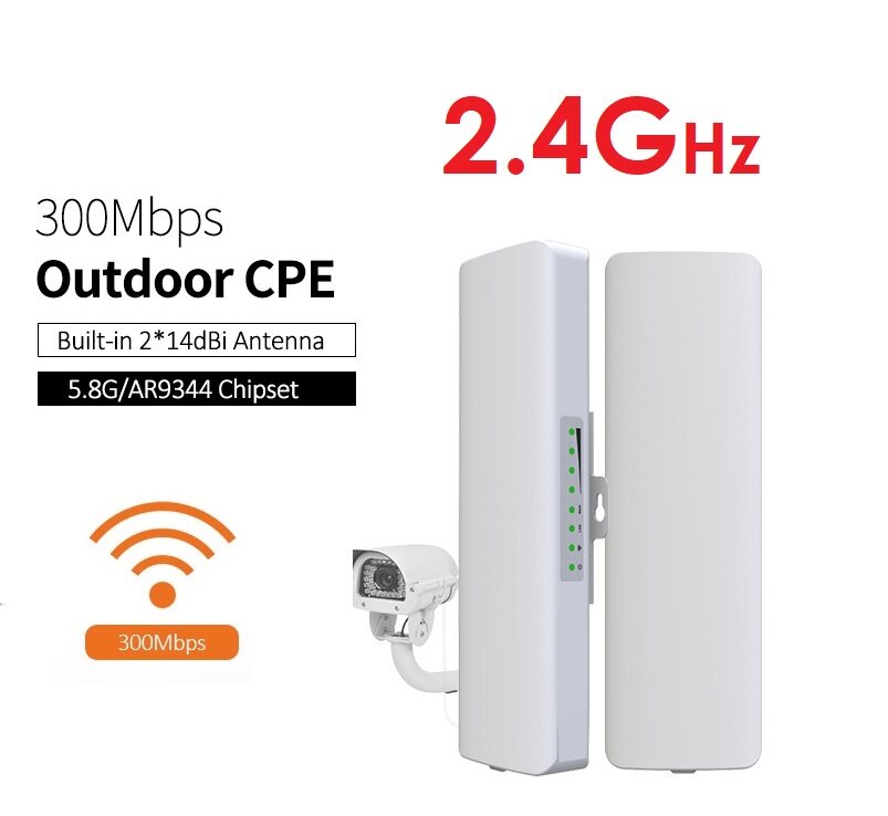 ขยายสัญญาณ Wifi ระยะไกล Cpe Outdoor Access Point 2.4Ghz 300Mbps 14Dbi  Outdoor Cpe - Smart Commerce - Thaipick