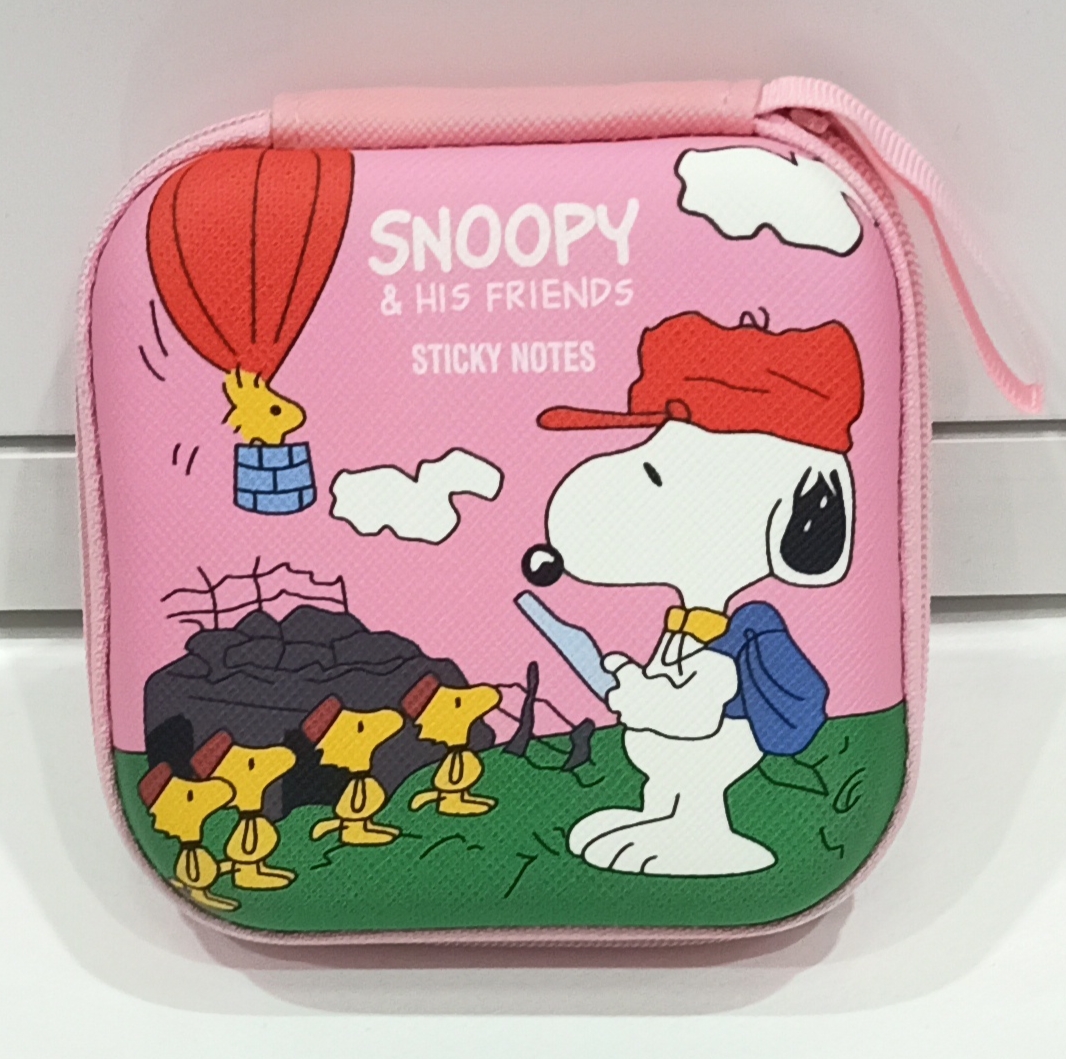 กล่องเก็บสายชาร์จ หัวชาร์จ ใส่หูฟัง ใส่แบตสำรอง เอนกประสงค์ Size M Snoopy**   ขนาด 9.5x9.5x3.5 cm