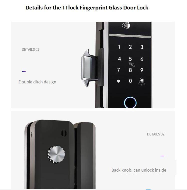 ติดตั้งฟรี กลอนดิจิตอล Digital Door Lock by FAST รุ่น N26F สำหรับ ประตูกระจกประตูอะลูมิเนียม บานเดี่ยว บานคู่ ประตูอะลูมิเนียม ประตูไม้ ประตูเลื่อน ปลดล็อค 5 ระบบ ใช้ App TTlock ติดตั้งฟรี