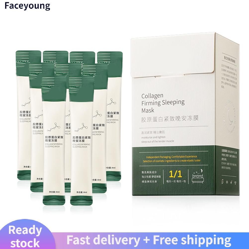 20Pcs Collagen Gelly Sleep Face Mask Firm Skin Moisturizing Oil Control