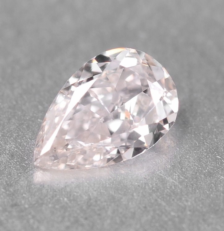 Fancy Pink Diamond 0.07 cts Pear Shape Loose Diamond Untreated Natural Color