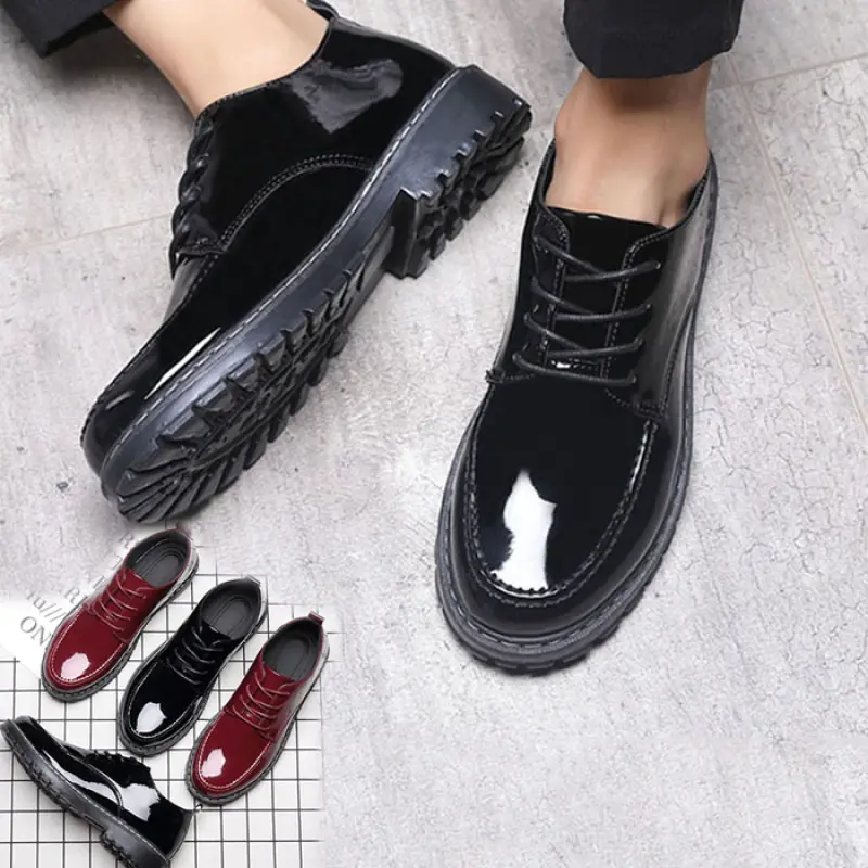 ภาพหน้าปกสินค้าMen Leather Shoes Fashion Black Casual Shoesรองเท้าผู้ชายรองเท้าหนังชาย40รองเท้ารัดส้นไซส์ใหญ่ จากร้าน live homes บน Lazada