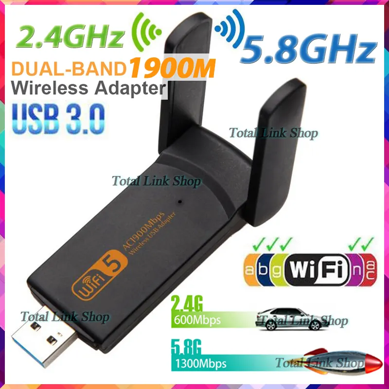 ภาพหน้าปกสินค้าตัวรับ Wifi แรง  1900M USB 3.0 จากร้าน First-Link 4289 6395 บน Lazada