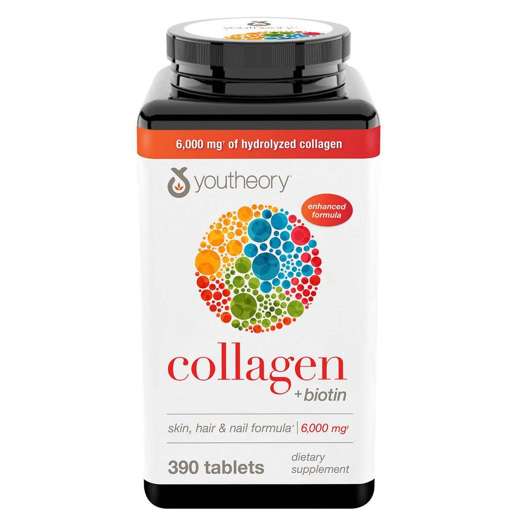 Youtheory Collagen Advanced +biotin 390 เม็ดคอลาเจนไทน์ 1,2 &3 แพ็กเก็จล่าสุด Exp.03/2023