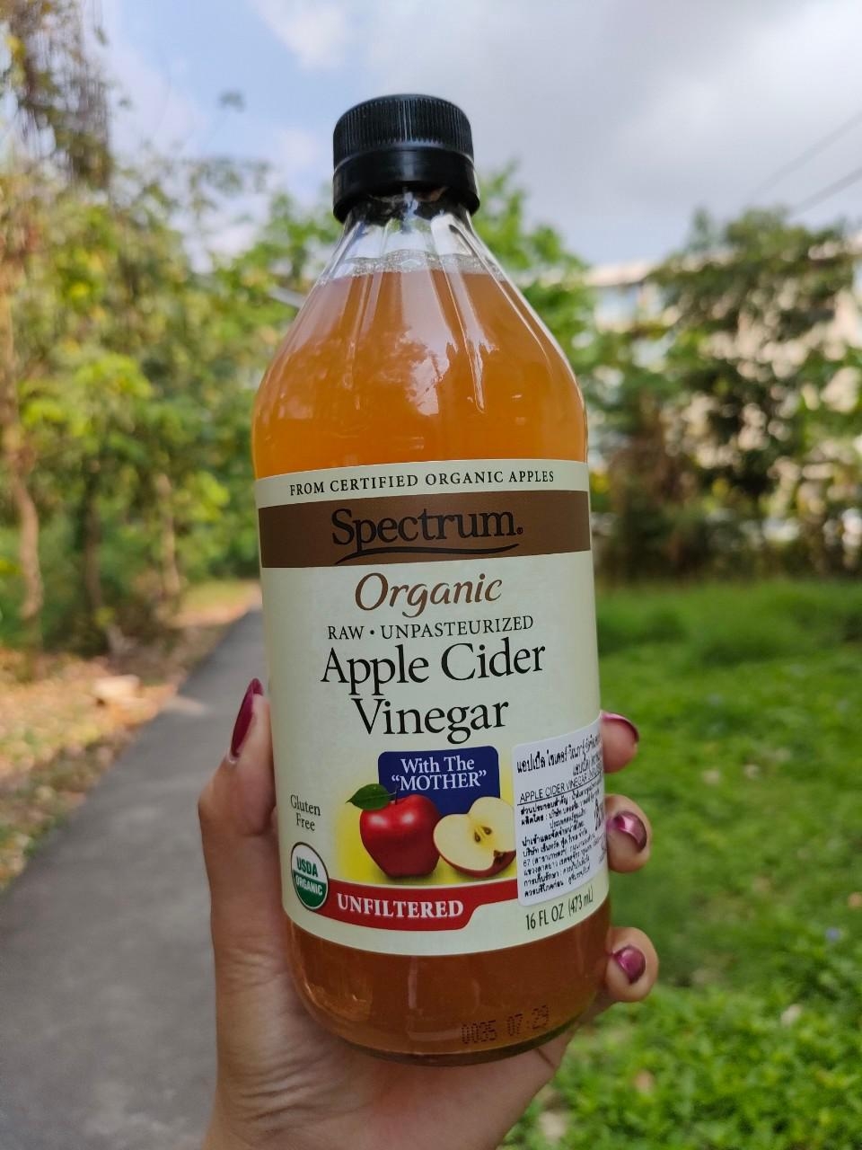 น้ำส้มสายชูหมักจากแอปเปิ้ลออร์แกนิค 473 มล. ราคาพิเศษ 289 บาท?Apple Cider Vinegar Organic Spectrum Brand (Raw - Unfiltered )