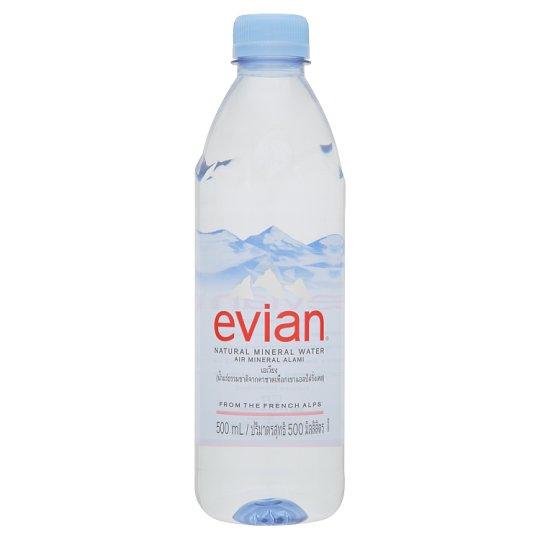 🔥สินค้าขายดี!! เอเวียง น้ำแร่ธรรมชาติจากคาชาตเทือกเขาแอลป์ฝรั่งเศส 500มล. Evian Natural Mineral Water 500ml