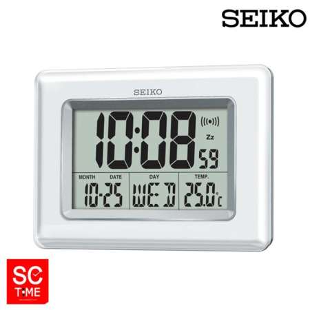 นาฬิกาปลุก ดิจิตอล Digital Clock รุ่น QHL058W นาฬิกาแขวนผนังพร้อมขาตั้ง