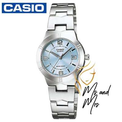 Casio Standard นาฬิกาข้อมือผู้หญิง สายสแตนเลส รุ่น LTP-1241D-2ADF - เรือนเหล็ก/หน้าฟ้า Casio Standard นาฬิกาข้อมือผู้หญิง สายสแตนเลส รุ่น LTP-1241D-2ADF - เรือนเหล็ก/หน้าฟ้า