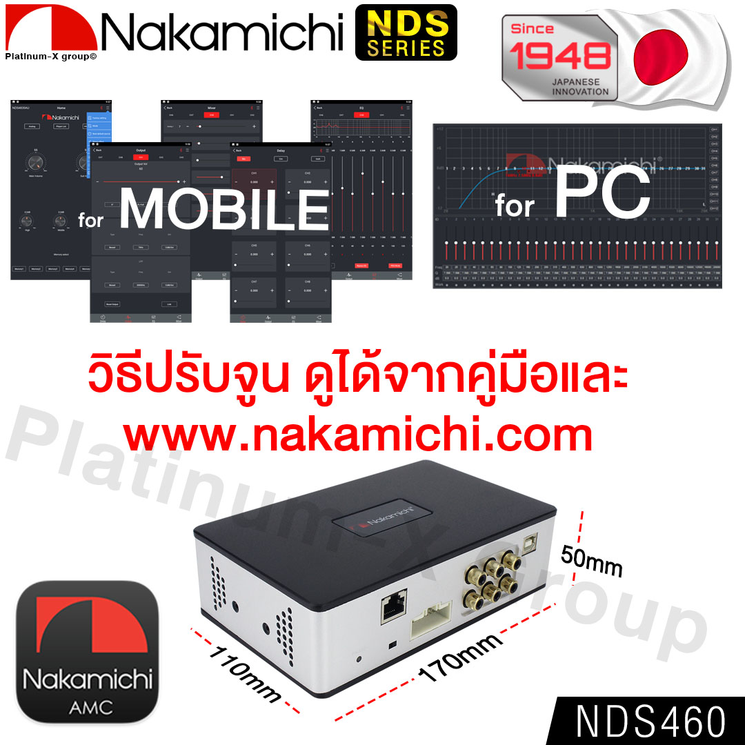 NAKAMICHI DSP AMPLIFIER NDS460 31BAND Bluetooth INPUT 4 chOUTPUT 6 ch ...