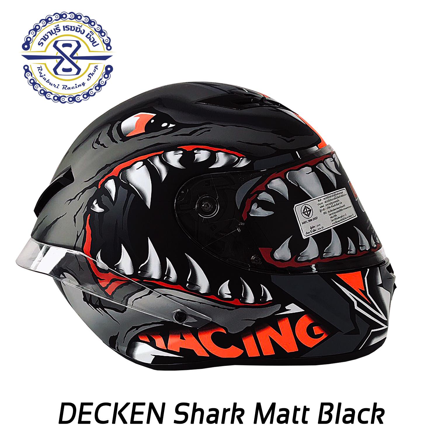 หมวกกันน็อค Decken  Shark  ( เด็คเค่น ลายฉลาม ) **ส่งฟรี Kerry มีเก็บเงินปลายทาง**