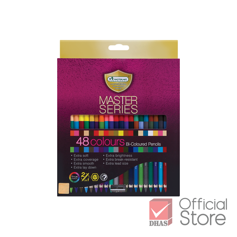 Master Art สีไม้ ดินสอสีไม้ 2 หัว 48 สี รุ่นมาสเตอร์ซีรี่ย์