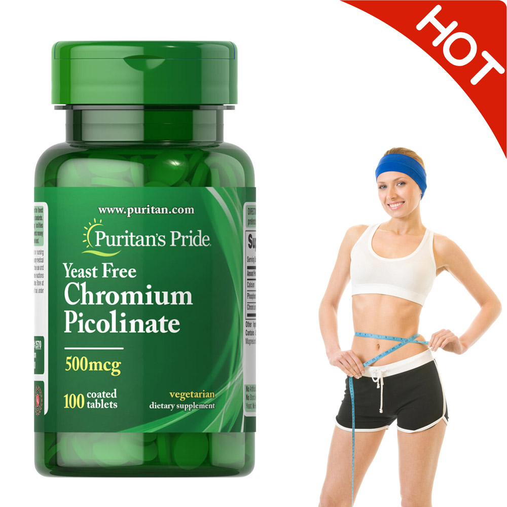 Puritan’s Pride Yeast Free Chromium Picolinate 500 mcg /100 tablets ลดไขมันในส่วนที่ไม่ดี