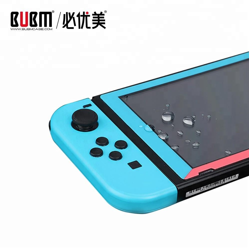 BUBM GHM-C ฟิล์มกระจกนิรภัย 9H 2.5D ขอบสี Neon สำหรับ Nintendo Switch (Clear)
