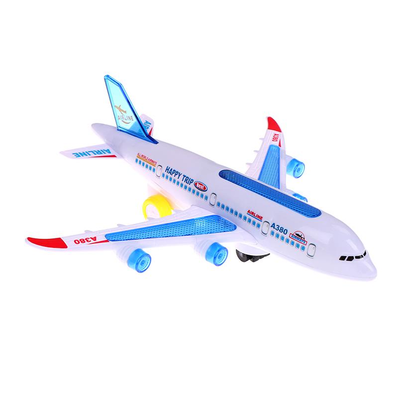 Plastic airbus A380 model airplane electric flash light sound kids toys ...