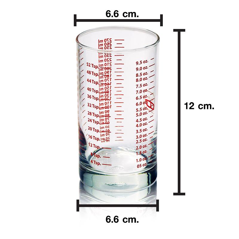 แก้วตวงทรงกระบอก 9.5 ออนซ์ Cylinder Measuring cup 9.5 oz. (Delisio) 1610-329