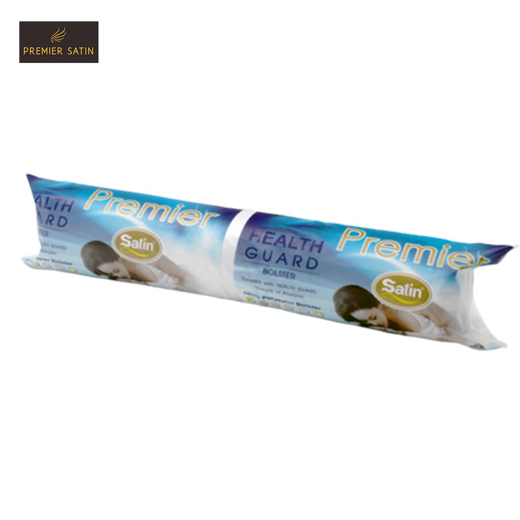 (Promotion+++) Premier Satin หมอนข้างป้องกันไรฝุ่น HEALTH GUARD PILLOW เคลือบสารป้องกันเชื้อราและแบคทรีเรีย ราคาถูก หมอน ผ้าห่ม หมอน ยางพารา หมอน สุขภาพ หมอน อิง