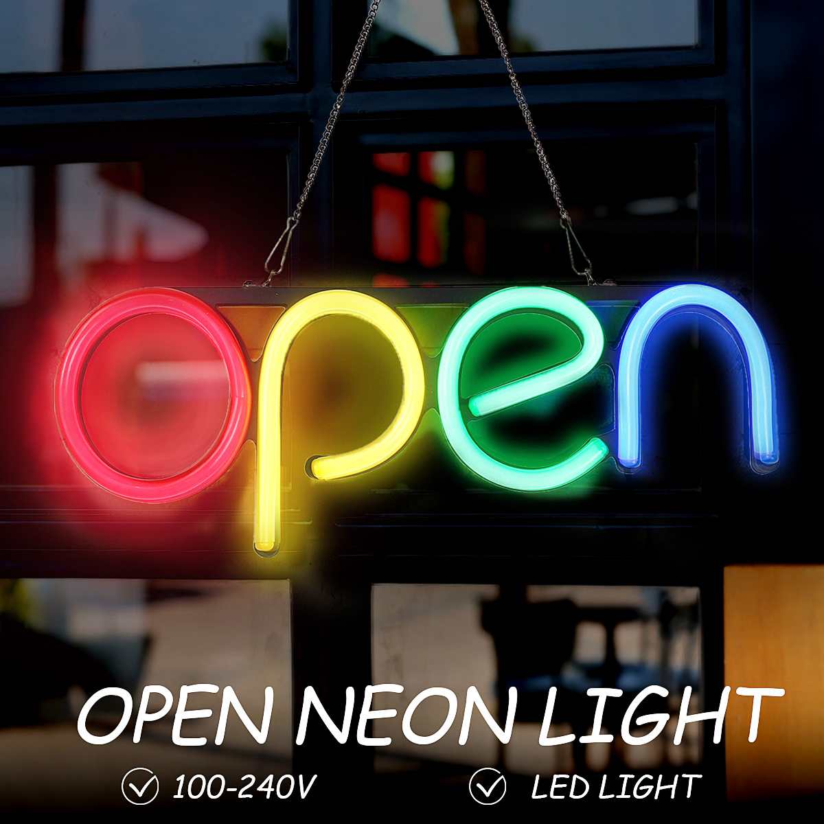 LED open Logo Sign Neon Bulbs Advertising Light Board Shopping Mall ...
