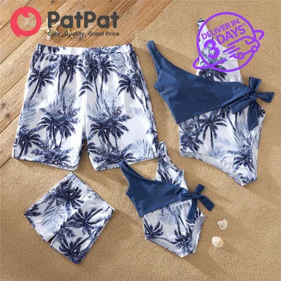 [PatPat Family Look Matching Coconut Tree Print Swimsuits Swimwear-Z,PatPat Family Look Matching Coconut Tree Print Swimsuits Swimwear-Z,]