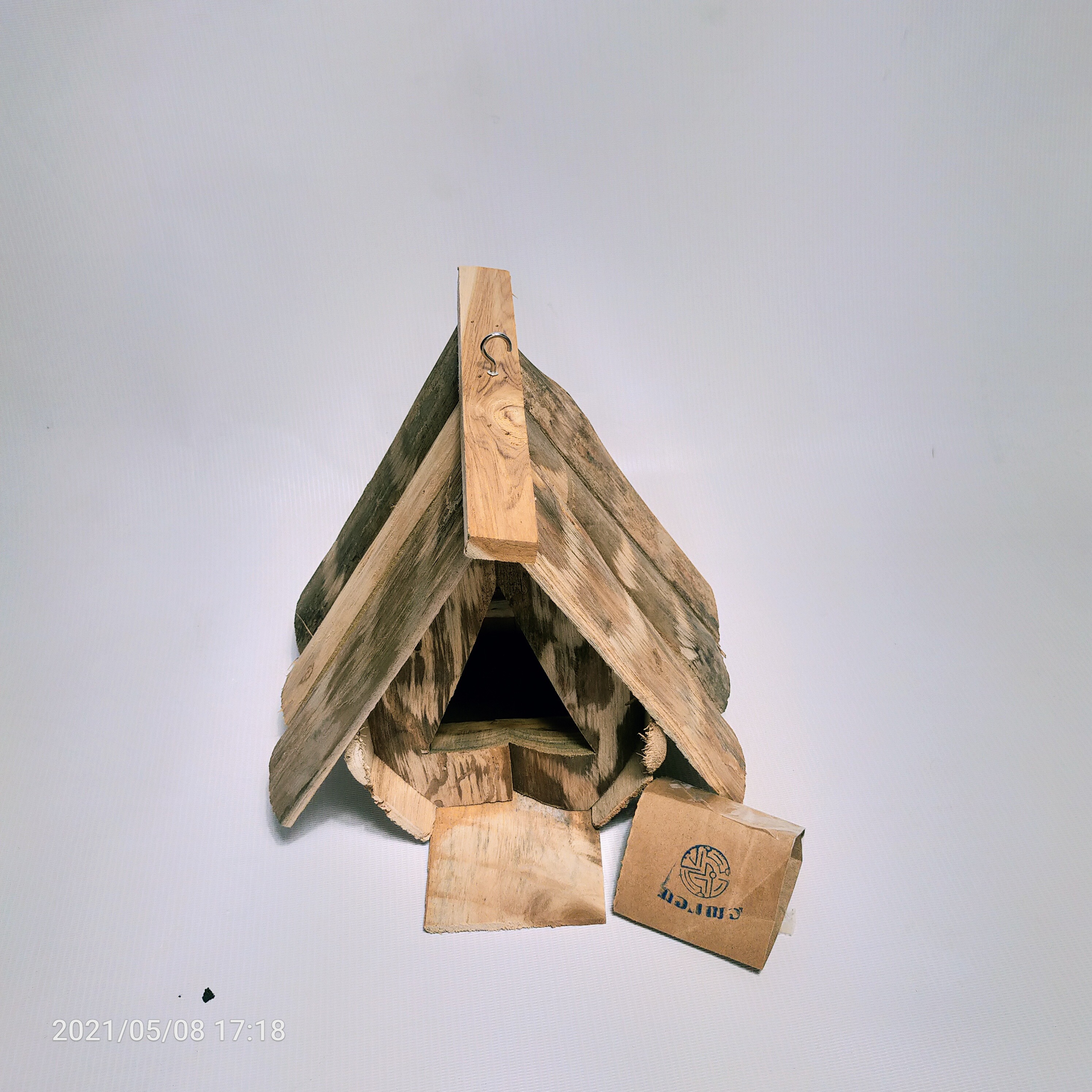 รังนกไม้สัก แขวน Bird House กล่องไม้นกต่อ ต่อนก งานดิบ/ไม่ทำสี <<กอ เฌอ เฟอร์นิเจอร์ จ.แพร่