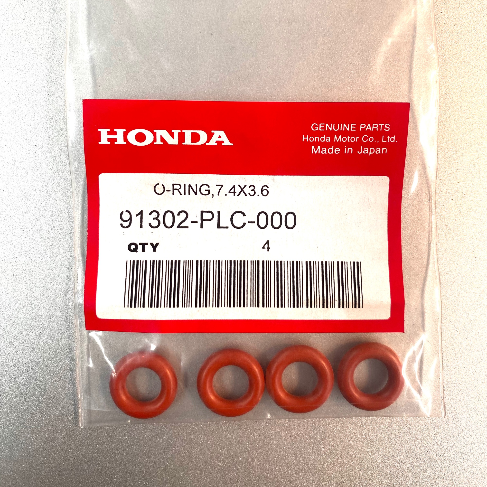 โอริงหัวฉีด Honda แท้ สีส้ม ใช้ได้หลายรุ่น ขนาด 14.5mmx7.4mmx3.6mm ใน 1 ชุด มี 4 ชิ้น