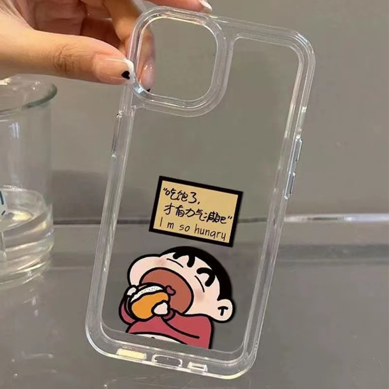 For IPhone 14 Pro Max IPhone Case Thickened TPU Soft Case Clear Case Shockproof Funny Boy Cartoon Compatible with For 13 11