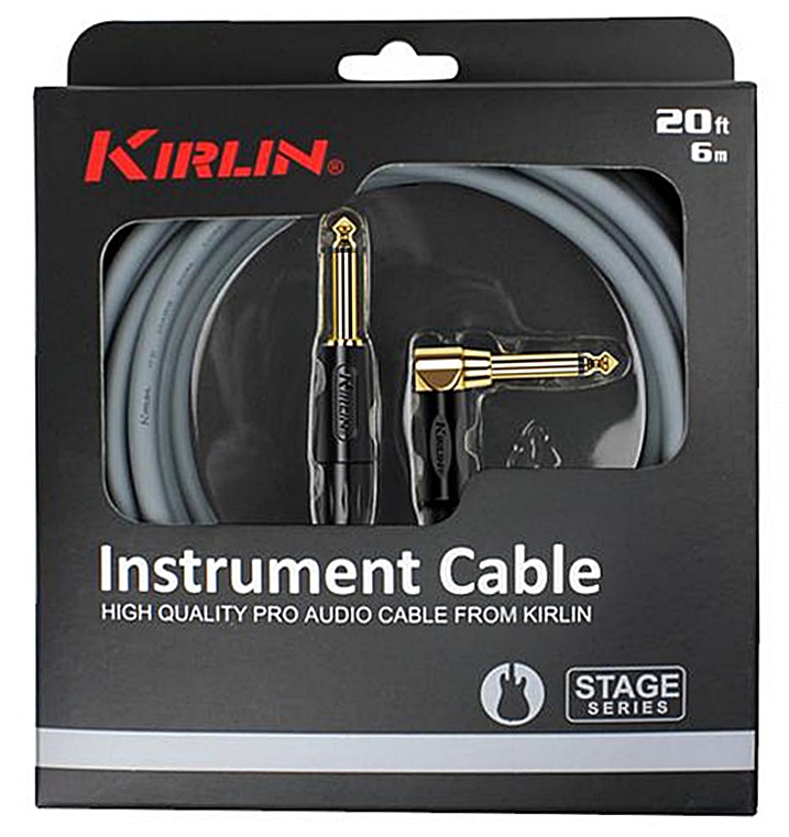 KIRLIN Instrument Cable รุ่น Stage 18 สายแจ็คหัวตรง/งอ IP182BFGL ยาว3M,6M Lazada.co.th