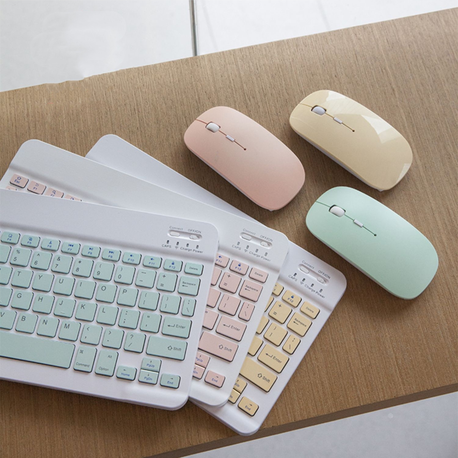 [Wireless Office Keyboard] ชุดเมาส์ คีย์บอร์ด ไร้สาย แป้นพิมพ์ไทยอังกฤษ Wireless EN/TH English and Thai keyboard 2.4G Wireless USB Combo SET Keyboard + Mouse