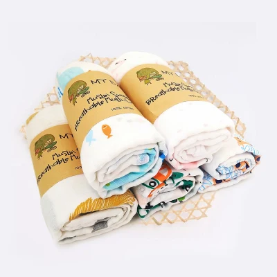 Muslin 100 Cotton Baby Swaddles Soft Newborn Blankets Bath Gauze Infant Wrap Sleepsack Stroller Cover Play Mat Have Packaging