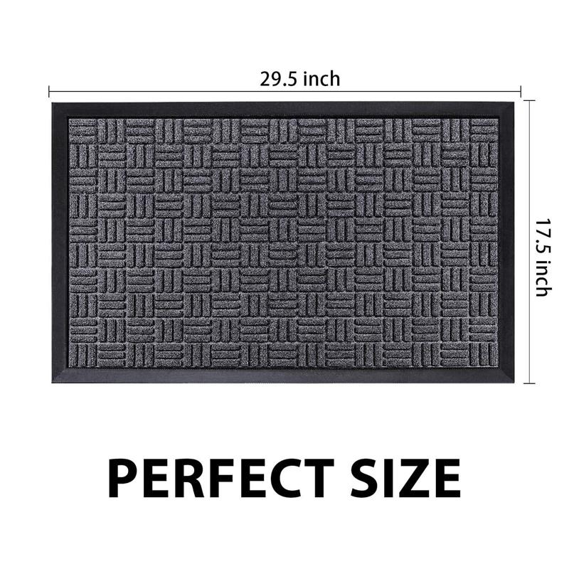 Front Door Mats, 45x75 cm, All Weather Entry and Back Yard Door Mat