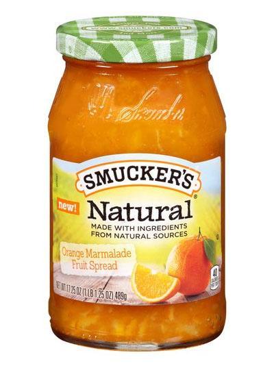 SMUCKER'S Natural Orange Marmelade Fruit Spread Jam 17.2oz. (489g.) สมักเกอร์ เนเชอรัล แยม ส้ม ทาขนมปัง (ขนาดพิเศษ)