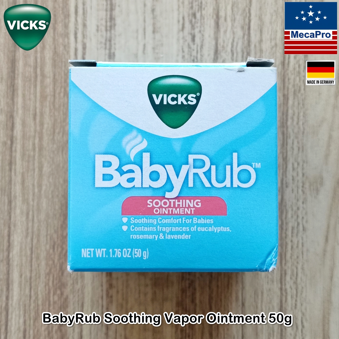 Vicks BabyRub Soothing Ointment 50g วิคส์ เบบี้รับ สำหรับเด็กอายุ