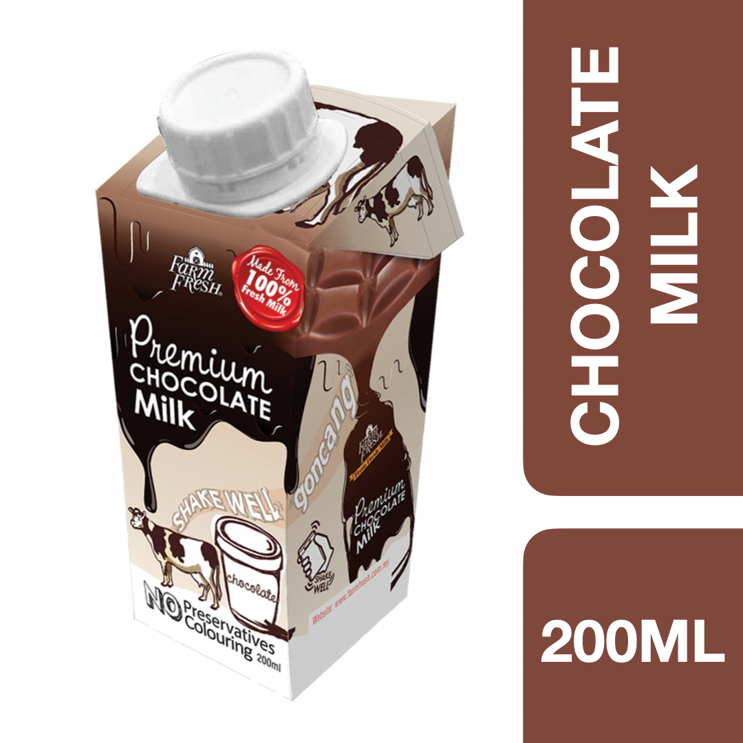 Farm Fresh Chocolate Flavoured Milk 200ml ++ ฟาร์มเฟรช นมรสช็อกโกแลต 200 มล.
