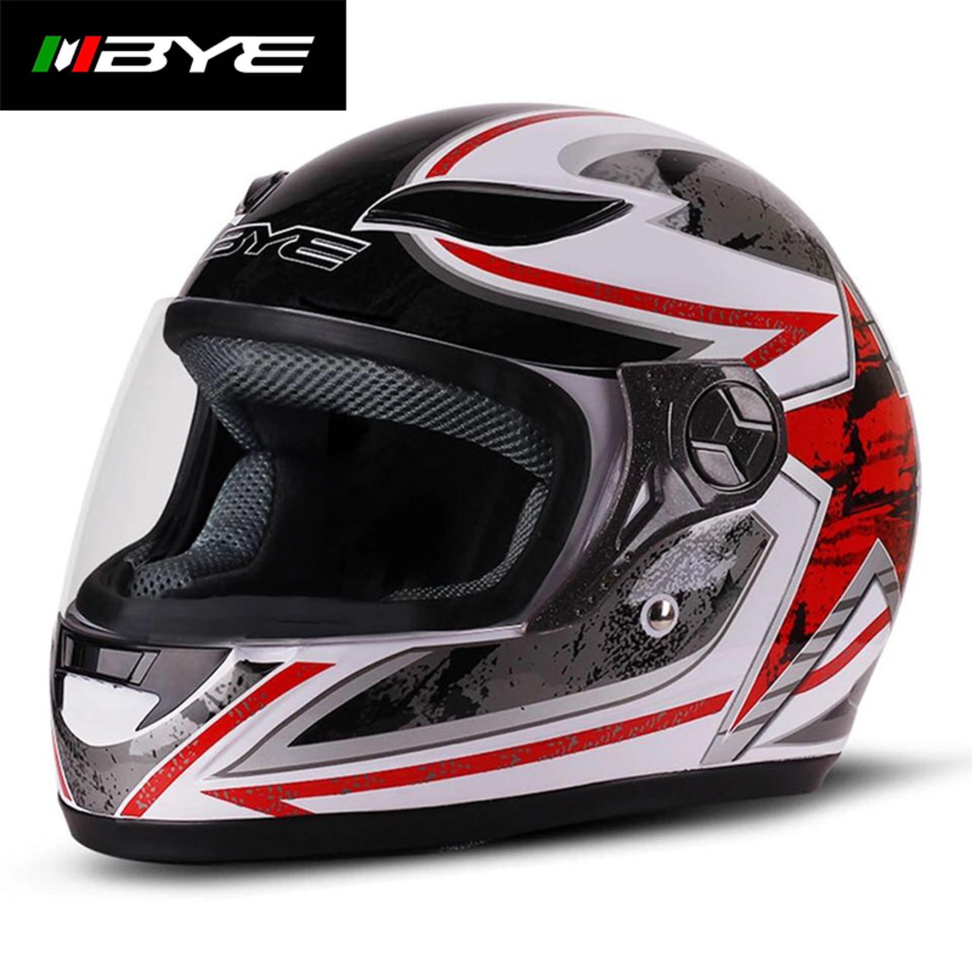 BYE motorcycle helmet รถจักรยานยนต์หมวกนิรภัยหมวกนิรภัย หญิงชายรถยนต์ไฟฟ้าเต็มรูปแบบครอบคลุมฉนวนเต็มหมวกกันน็อกป้องกันหมอก 53-62ซม.ครับ