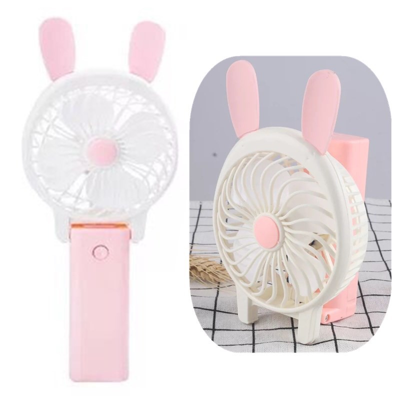 Mini fan พัดลมพกพาขนาดเล็กชาร์จสายUSBใส่ถ่านลมแรง