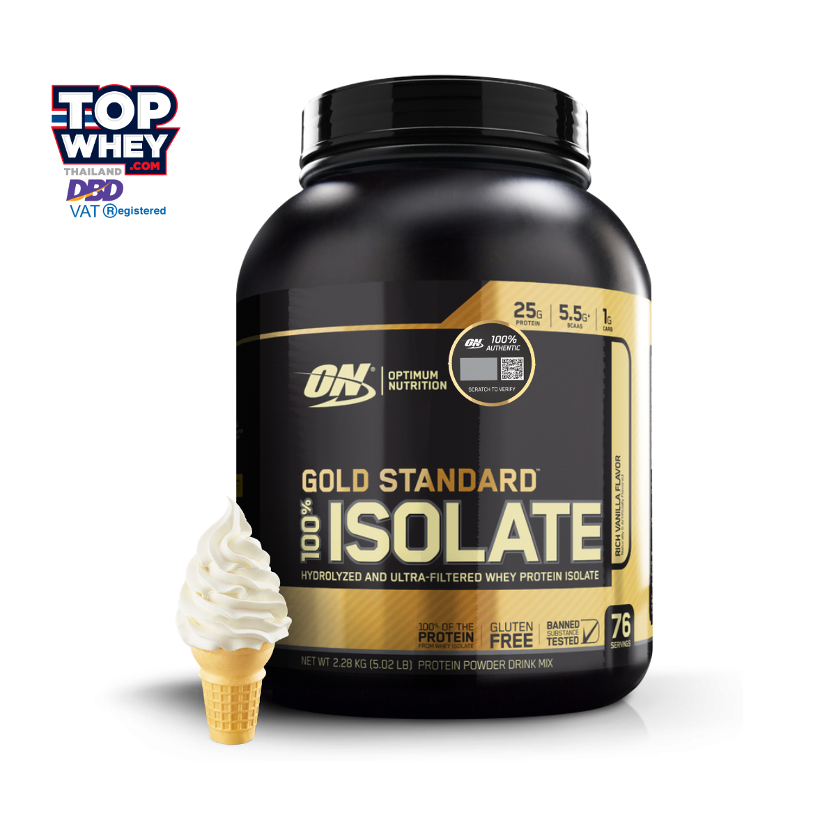 Optimum Nutrition Gold Standard Isolate Whey Protein 5 Lbs เวย์โปรตีนแบบไอโซเลท Th 1852