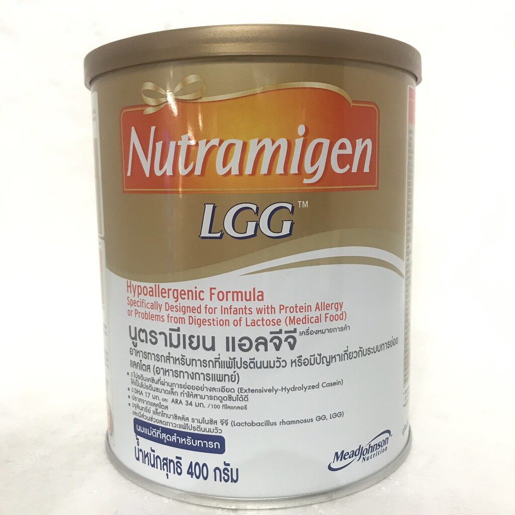 โปรโมชั่น Nutramigen LGG นมผงสูตรพิเศษ สำหรับทารกที่แพ้โปรตีนนมวัว ขนาด 400 กรัม (1 กระป๋อง)
