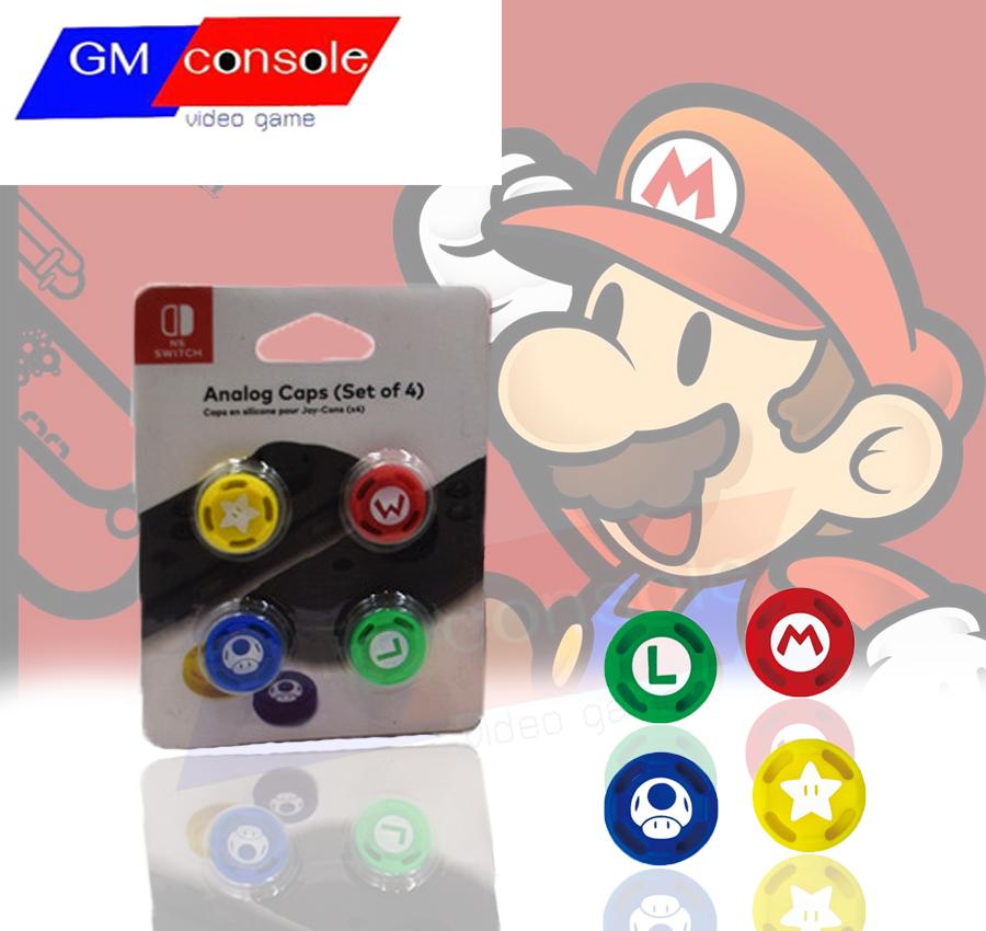 Analog Caps (Set of 4) Super Mario themed -- ยางครอบอนาล็อคสำหรับจอยคอน Nintendo Switch