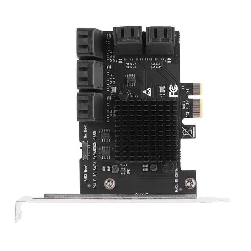 10 port sata 3.0 to pcie x1 expansion card pci express sata adapter sata3 6g converter with heatsink for windows