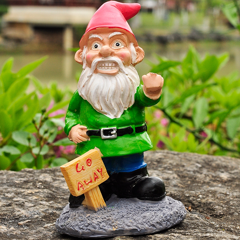 MENGLIANG 1PC Retro Figurine Dwarfs Sculpture Outdoor Decor For Patio
