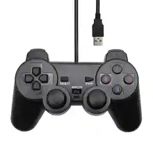 ภาพขนาดย่อของสินค้าจอยสติ๊กแบบมีสาย USB จอยสำหรับเล่นเกมส์ สีดำ แบบใช้สาย USB สำหรับ PC Computer อะนาล็อกควบคุมเครื่องพีซี USB DUAL SHOCK 2 DUAL ANALOG